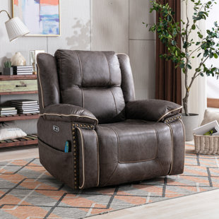 Zayne Leather Power Recliner Wayfair
